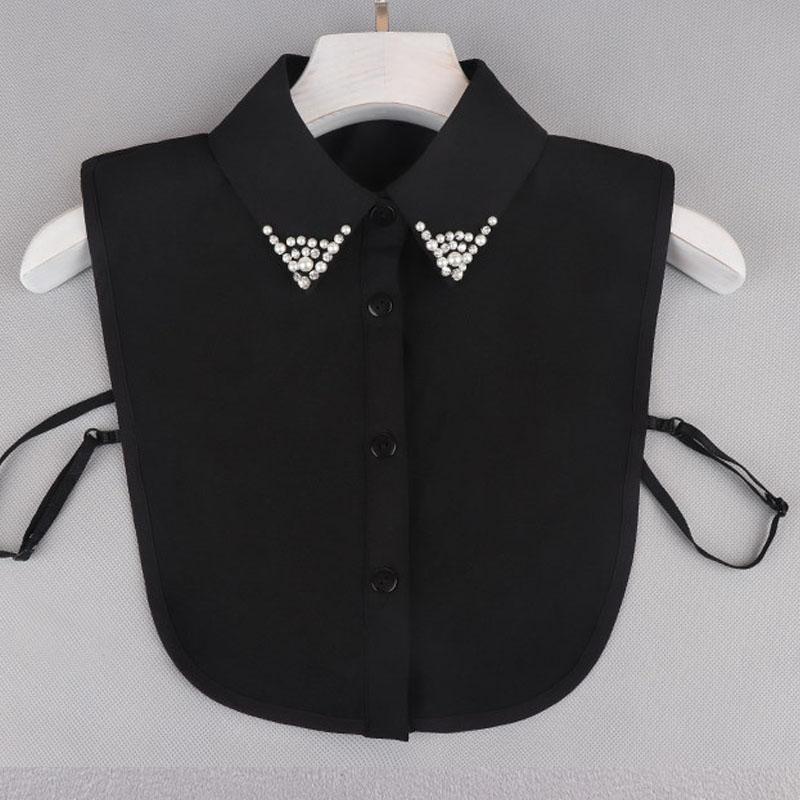 Białe Sztuczne Kołnierzyki Dla Kobiet Krata Klapa Odpinany Kołnierzyk Koszula Koronka Stójka Fałszywy Kołnierzyk Kobieta Zdejmowany Krawat Nep Kraagie