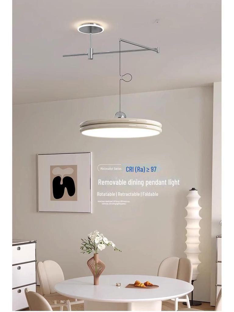 Modern UFO Chandelier: Adjustable Dining Room Light with Full Spectrum Eye Protection
