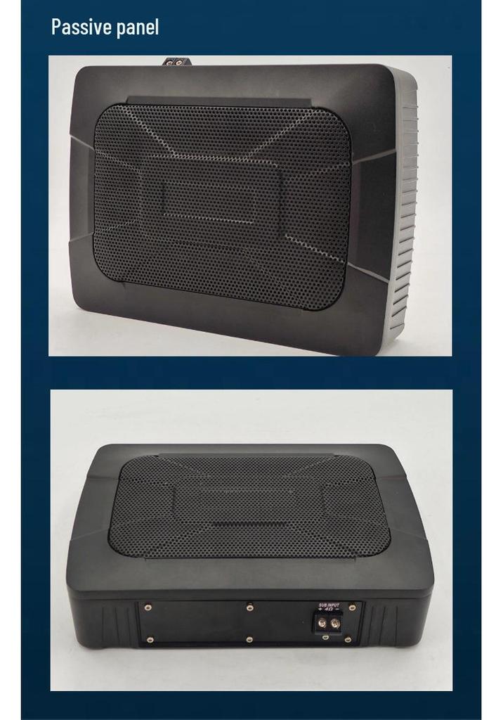Ultra-Thin Aluminum Alloy Mini Car Subwoofer with Active Audio Underseat Design