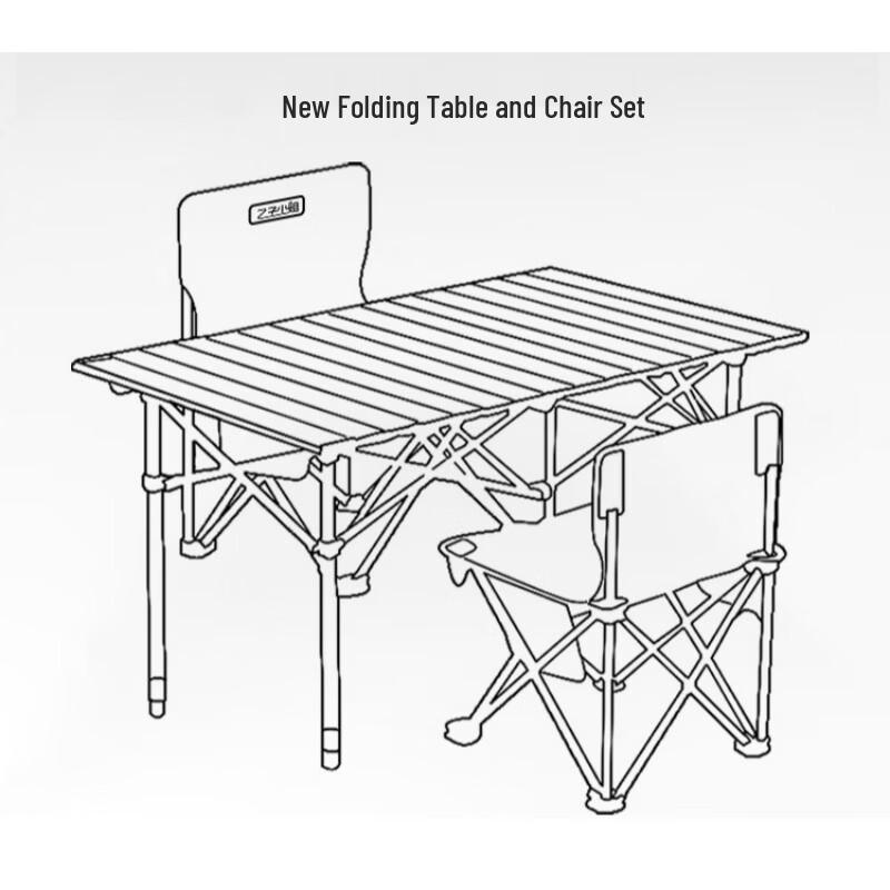 Upgraded Portable Aluminum Alloy Picnic Table & Chair Set