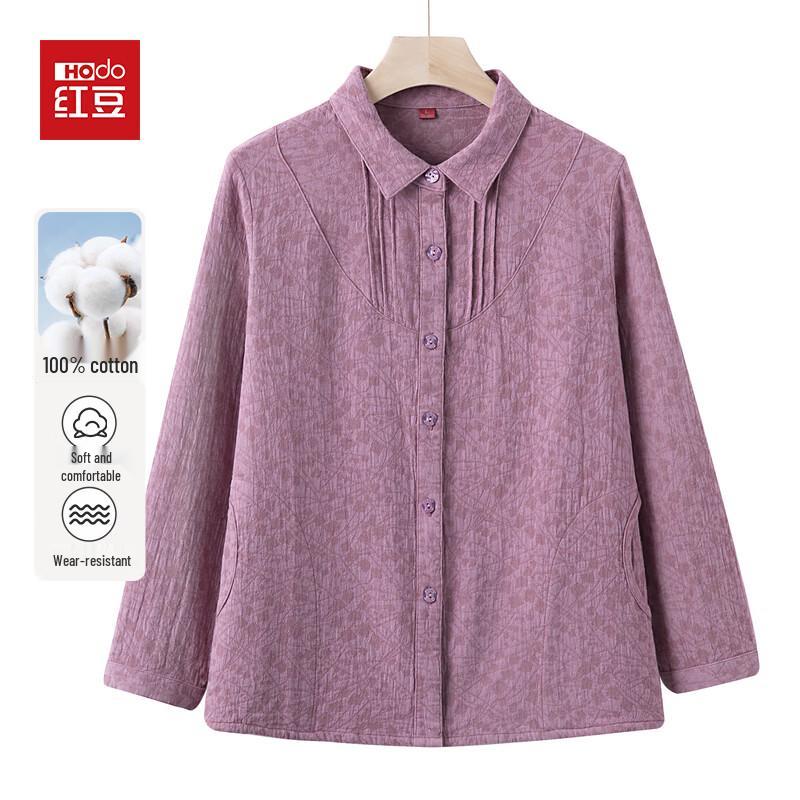 Hodo Women's Floral Pure Cotton Long-Sleeve Shirt
