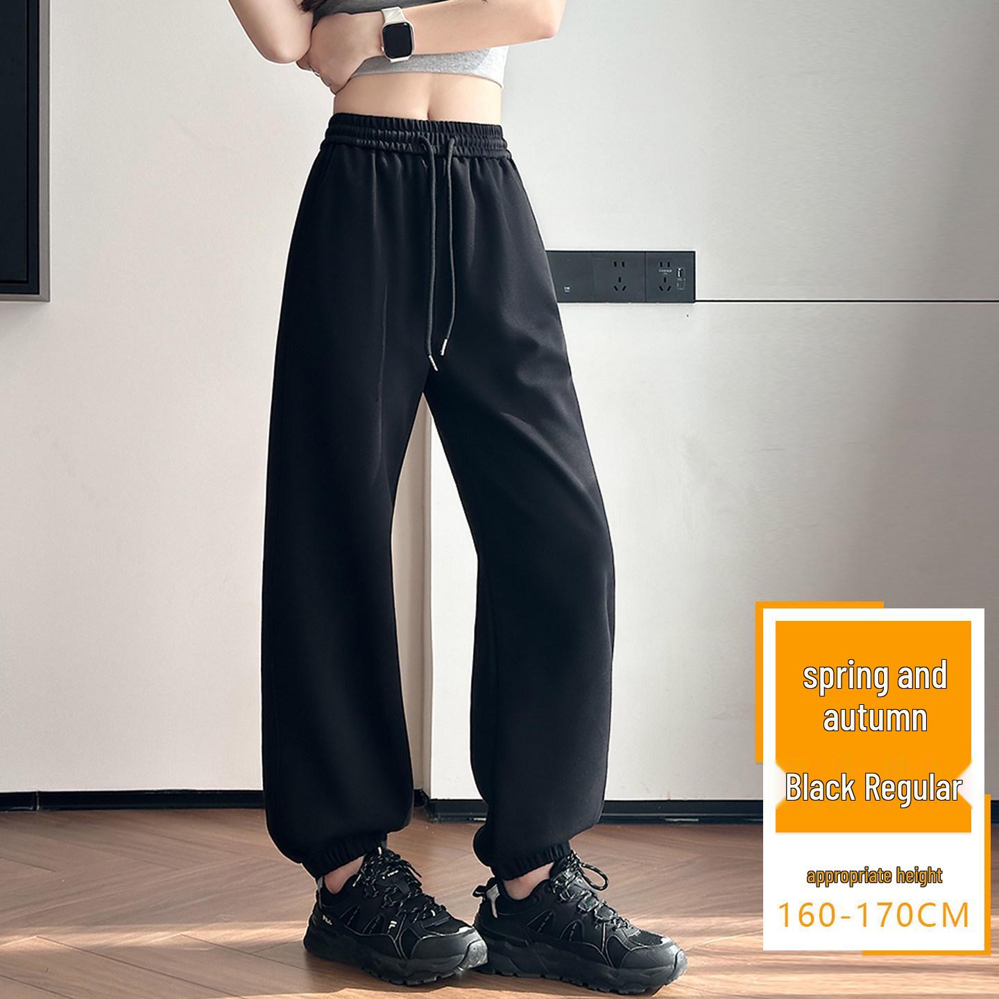 

High-Waisted Slim-Fit White Casual Sweatpants 2026 - Tapered Leg, Versatile Everyday Outerwear L for 108-120 lbs