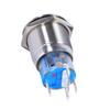 19mm 12-24V Waterproof Stainless Selflocking  ing Push Button   Red LED