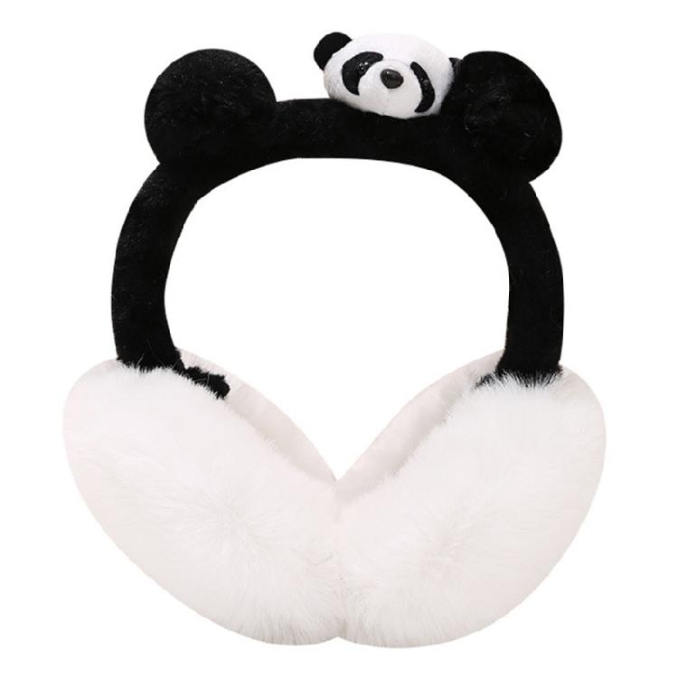 Adjustable Ear Warmer Warmth Cartoon Panda Ear Muffs Thicken Warm Ear Covers for Cold Weather Various Occasion All Age
