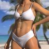 2025 Sexy European and American Women's Solid Color Bikini Swimsuit