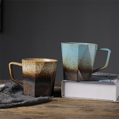Retro Ceramic Coffee Cup Japanese Creative Cup Afternoon Tea Coarse Pottery Coffee Cup