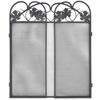 Vidaxl 3-Panel Fireplace Screen, Metal, Black
