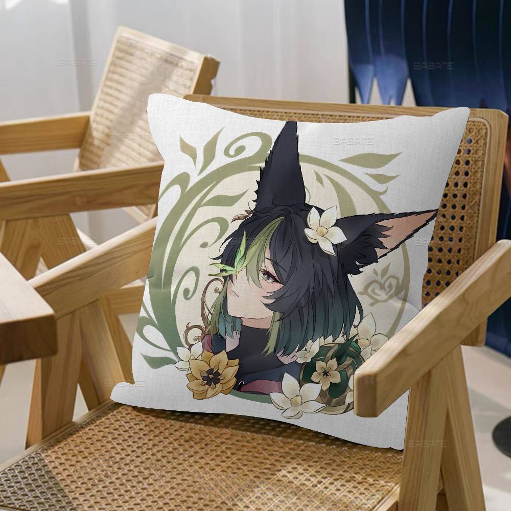 Tighnari Genshin Impact Cushion Cover Pillowcase Upholstery Sofa Throw Pillow Home Decor Pillowcas