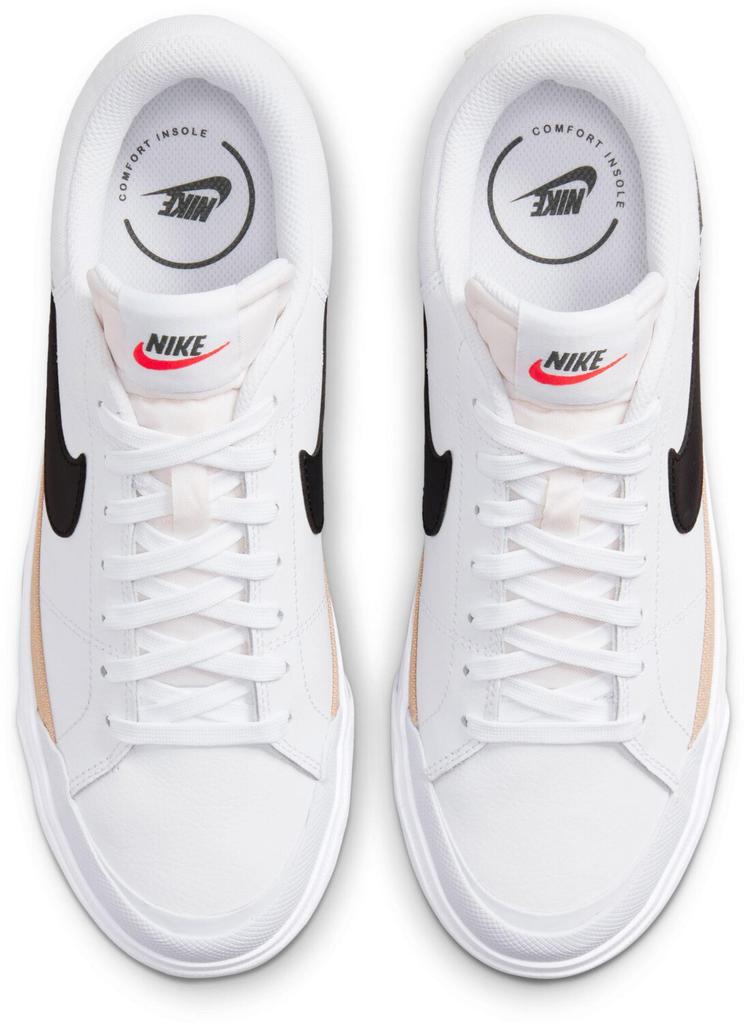 Nike Court Legacy Lift Women's Sneakers (DM7590-100) White/hemp/team Orange/black