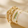 Vnox Women's Pretty Stacked Bracelets, Unique Stainless Steel Paper Clip Chain Bracelet, Hand Jewelry Gifts to Lovers