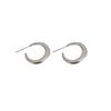 Silver Needle C-Shaped Metal Hoop Earrings - European & American Heavy Industrial Design, Fashionable, Versatile High-End Women's Studs.