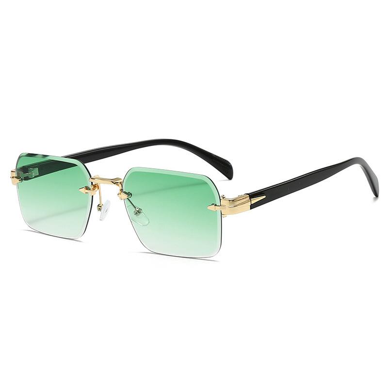 Women'S Personalized Uv Protection Glasses Trend Rimless Fashion Sunglasses Men'S Trimmed Sunglasses