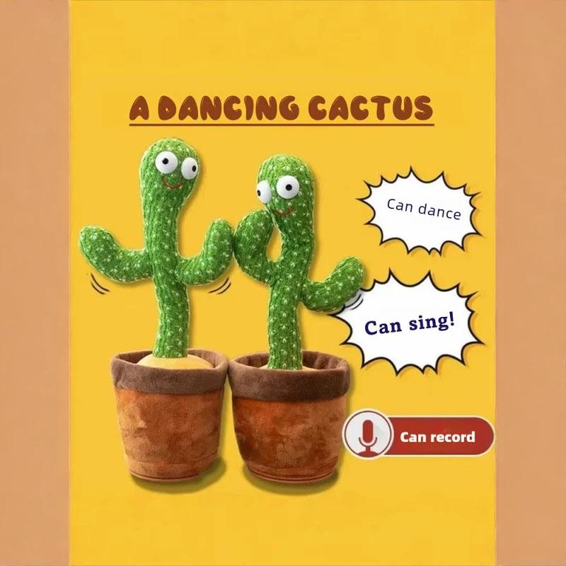 Cacto dançante, o cacto pode cantar, dançar, gravar, aprender, brilhar, brilhar, torcer cacto encantador brinquedo