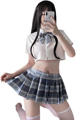 Great Value Full Set for High School Girls Sleeve Mini High School Sailor Suit Uniform JK Miniskirt Cute Dress School Student Clothes Adult Cute