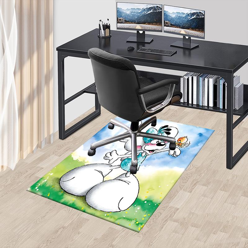 1pc Rabbit Adventure Carpet for Playroom Bedroom Living Room Sofa Home Decor,kids Game Area Rug Non-slip Floor Mat Y72346