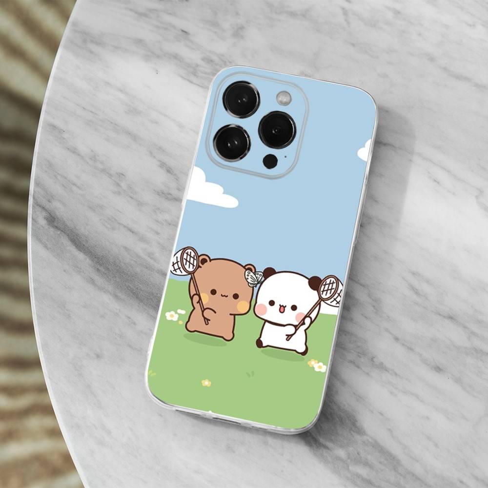 Süße B-BuBu D-DuDu Cartoon Handyhülle Für iPhone 16,15,14,13,12,11 Pro,Max,Plus,X,XS,XR,SE,Mini Transparent Weiche Hülle