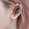 Temperament Geometric Four-Pointed Star Earrings Metal Piercing Ear Bridge Handmade Lightweight Pendants  Jewelry