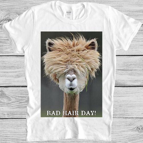 Bad Hair Day T Shirt 1668 Llama Lama Funny Cool Retro Coll Gift Tee