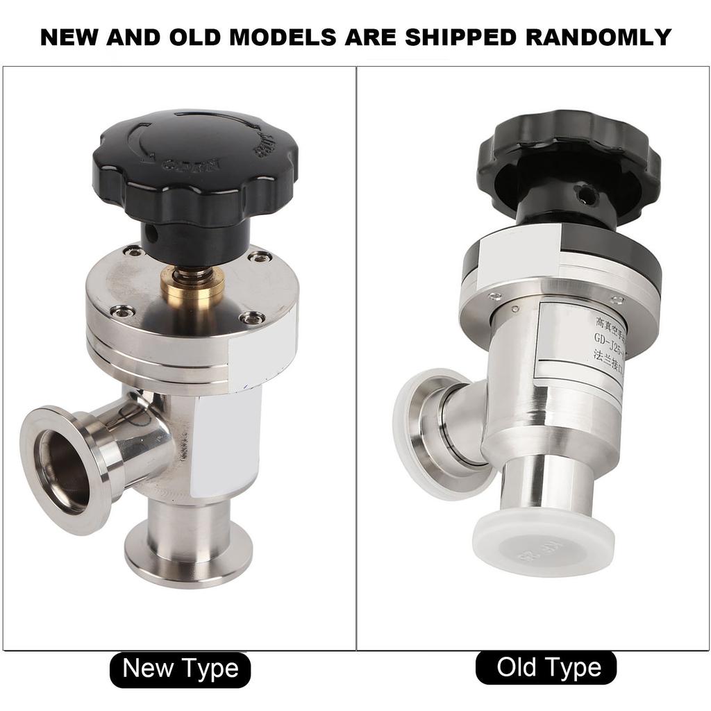 Bellow Valve Vacuum Isolation Valve KF25 304 Stainless Steel High Vacuum Manual Right Angle Bellow Isolation Valve