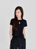 Losiya Mini Ribbon Rabbit Crop T-Shirt / Black
