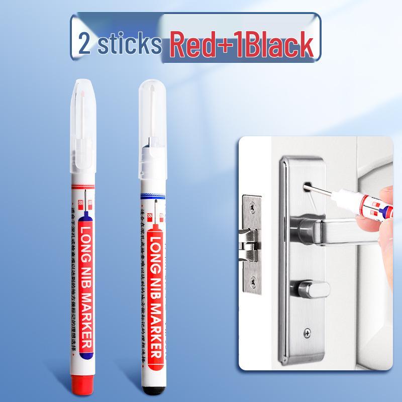 Масляный маркер с длинным носиком, черный, тонкий наконечник, для плитки и деревообработки