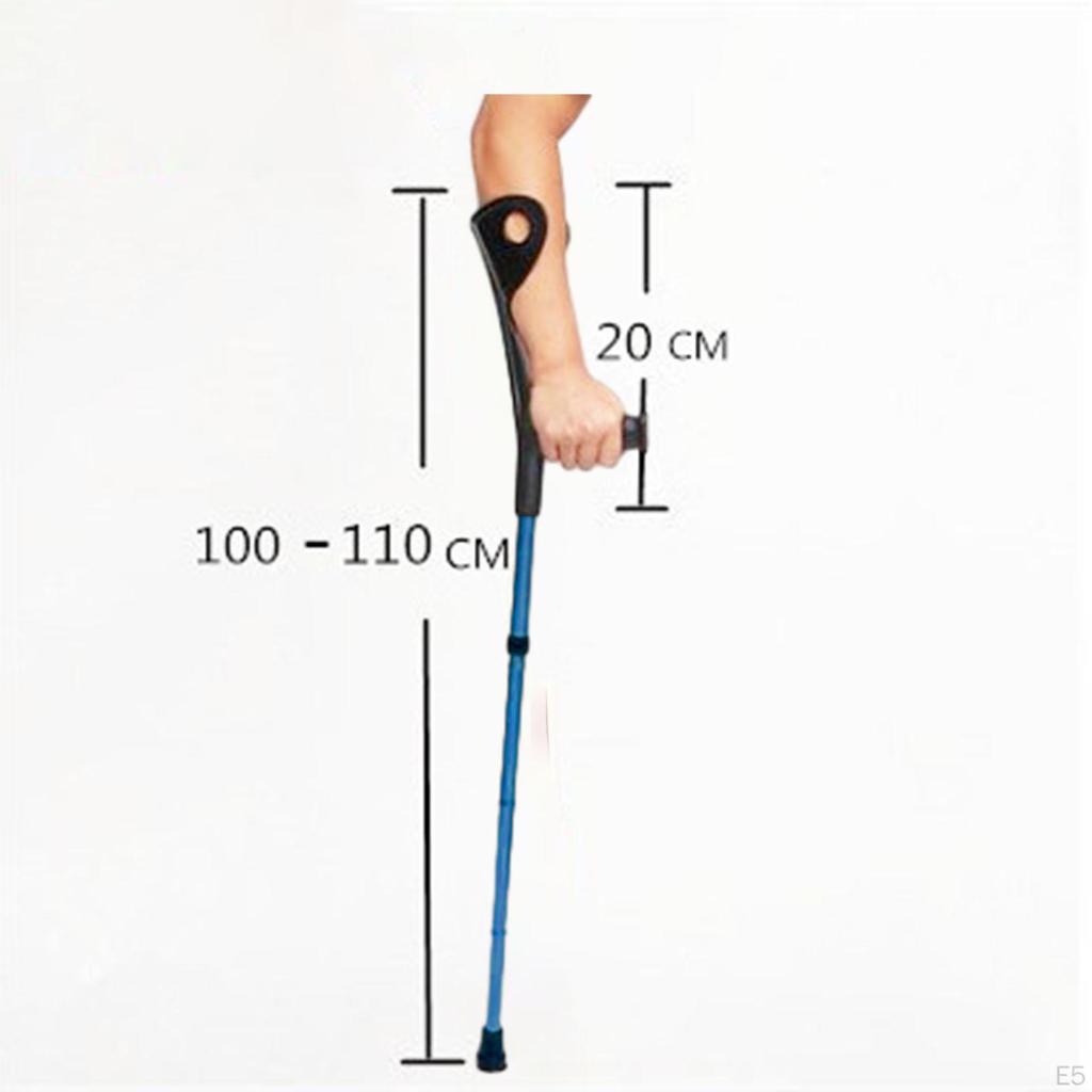Forearm Crutches Balancing Sturdy Aluminum Alloy for All Terrain Seniors