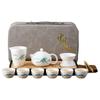 Chaxun Mutton Fat Jade White Porcelain Kung Fu Travel Tea Set