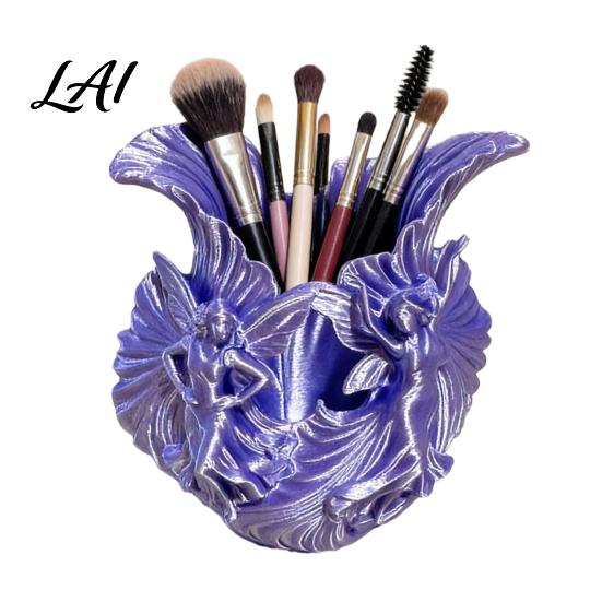 Stationery Organizer for Desk Makeup Brush Holder with Thickened Stable Base Fairies Decor Silk Holder Texture Storage Box Dressing Table Pens And