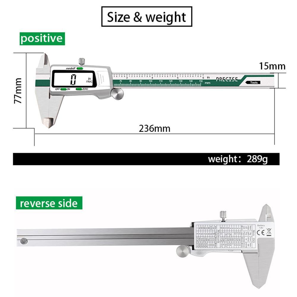Stainless Steel Vernier Calipers Micrometer LCD Digital Measuring Instruments