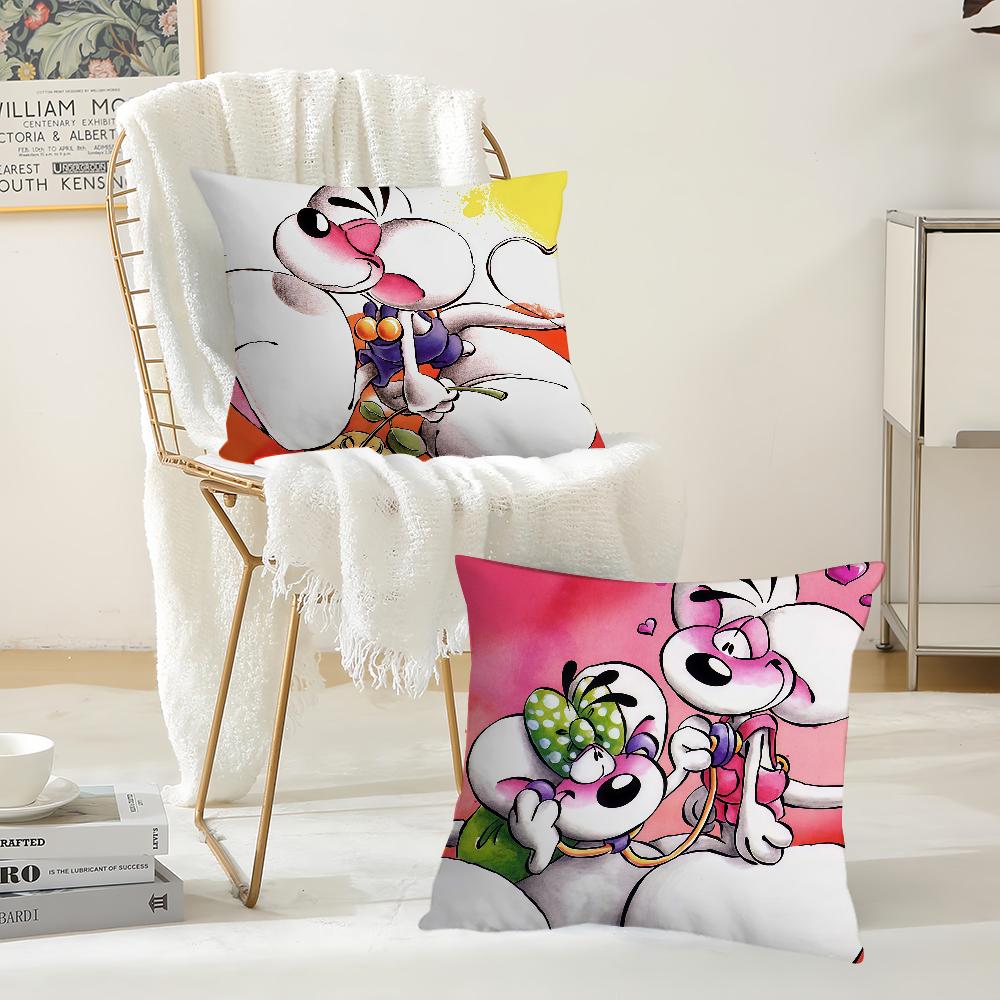 Cartoon D-Diddl Rat Pillow Case Applicable Space For Guest Rooms Interiors Cars Office House Decoration