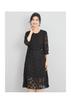 100% Mulberry Silk Burnt Flower Jacquard Dress