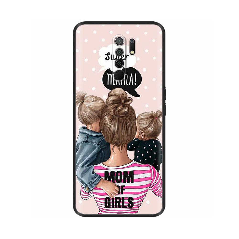 Silicon Case for Xiaomi Redmi 9 Redmi9 Case Back Cover Coque Funda Shell Soft Black TPU Cute Cartoon Phone Bag Bumper Protective