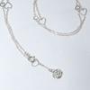LOASI lovely rose. long heart chain necklace