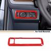 For Ford Maverick -2025 ABS Red Interior Headlight Switch Button Cover Trim