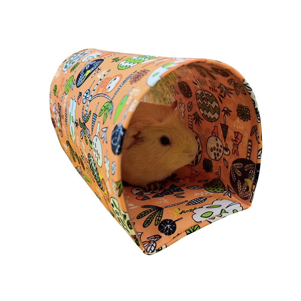 

Hamster Play Tubes Forest Pattern Hideout Tunnel Toy Pet Supplies For Guinea Pig Rabbit Hedgehogs Chinchillas L(30 x 18 x 15) yellow forest#1