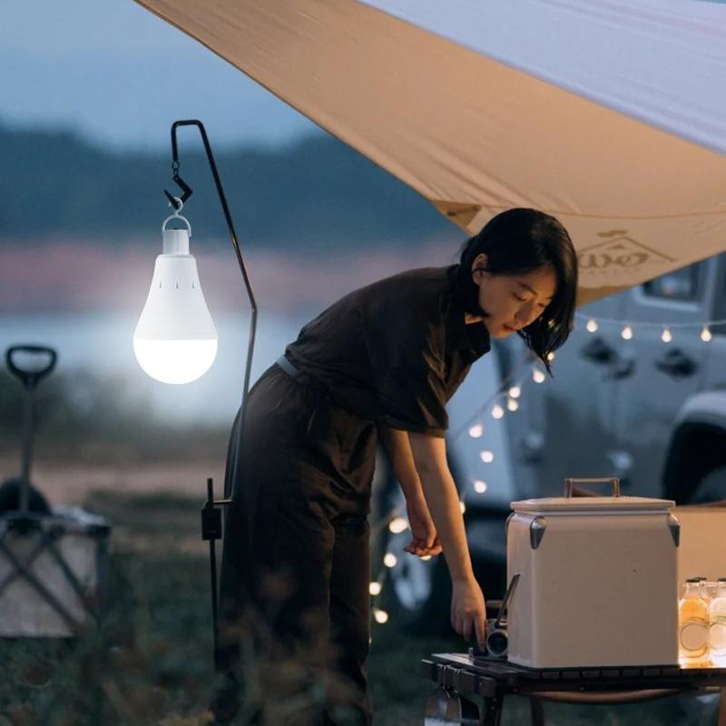 9W 15W Emergency Light Bulb Portable Rechargeable Lighting Bulb With Hook E27 Led Energy-Saving Lamps For Camping Night Fishing