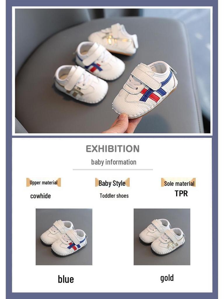 Non-Slip Baby Shoes for Boys and Girls, Soft Sole, Breathable, 0-1 Year, First Walker