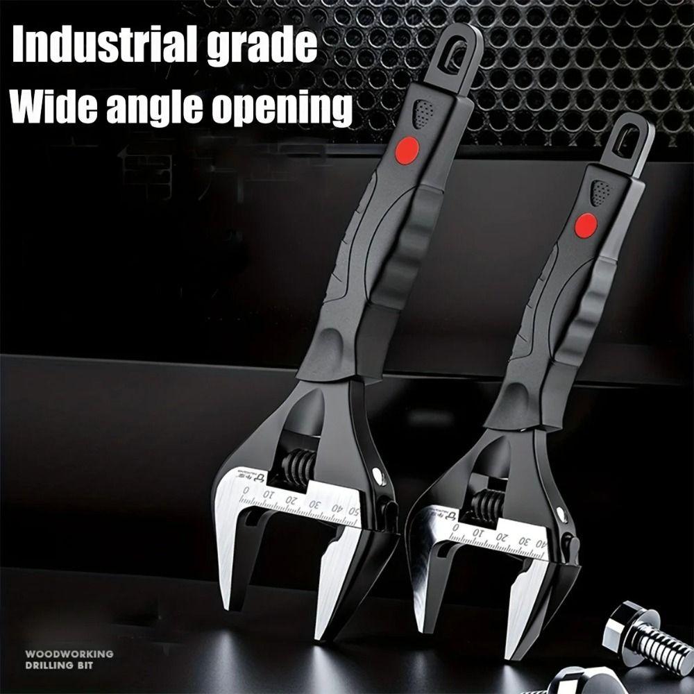 Accessories Wide Mouth Adjustable Wrench Set Black Plumbing Adjustable Wrench 6-Inch Wrenches