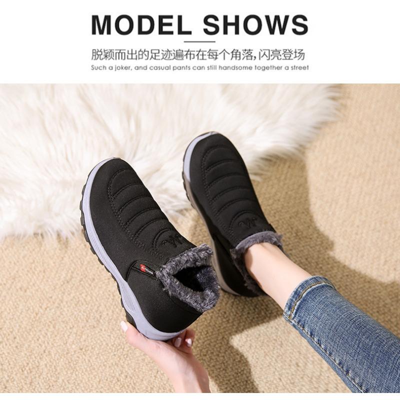Men Winter Fleece Thickened Warm Waterproof Non Slip Cotton Snow Boots