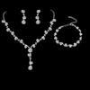 Funkelndes Strass- & Zirkon-Braut-Halsketten- und Ohrring-Set - Elegante Hochzeitsaccessoires