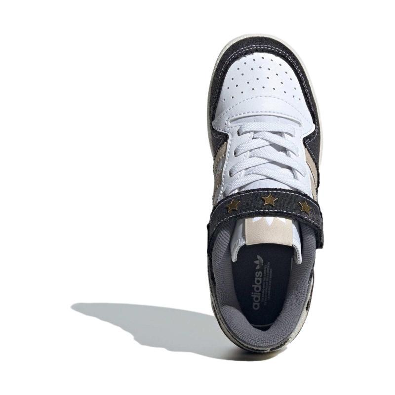 Adidas Originals FORUM LOW Abrasion Resistant Low Top Kids' Skateboarding Shoes Brown Children Aged 3 7 Years Old Sneakers IH3289