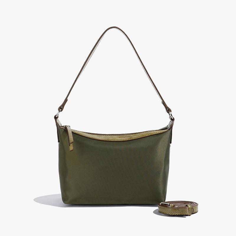 

Nylon Bag Women S Fashion Simple Baguette Bag Underarm Women S Bag Oxford Cloth Shoulder Bag зелёный