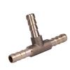 Brass T Piece 3 Way Fuel Hose Joiner Connector 6mm For Compressed Oil Gas Pipe