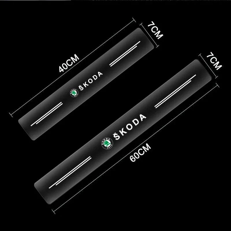 4pcs Transparent Car Threshold Sticker Scratch Protector for Skoda Rapid Octavia Fabia Laura Superb 2 3 VRS Yeti Kodiaq Karoq knzh54