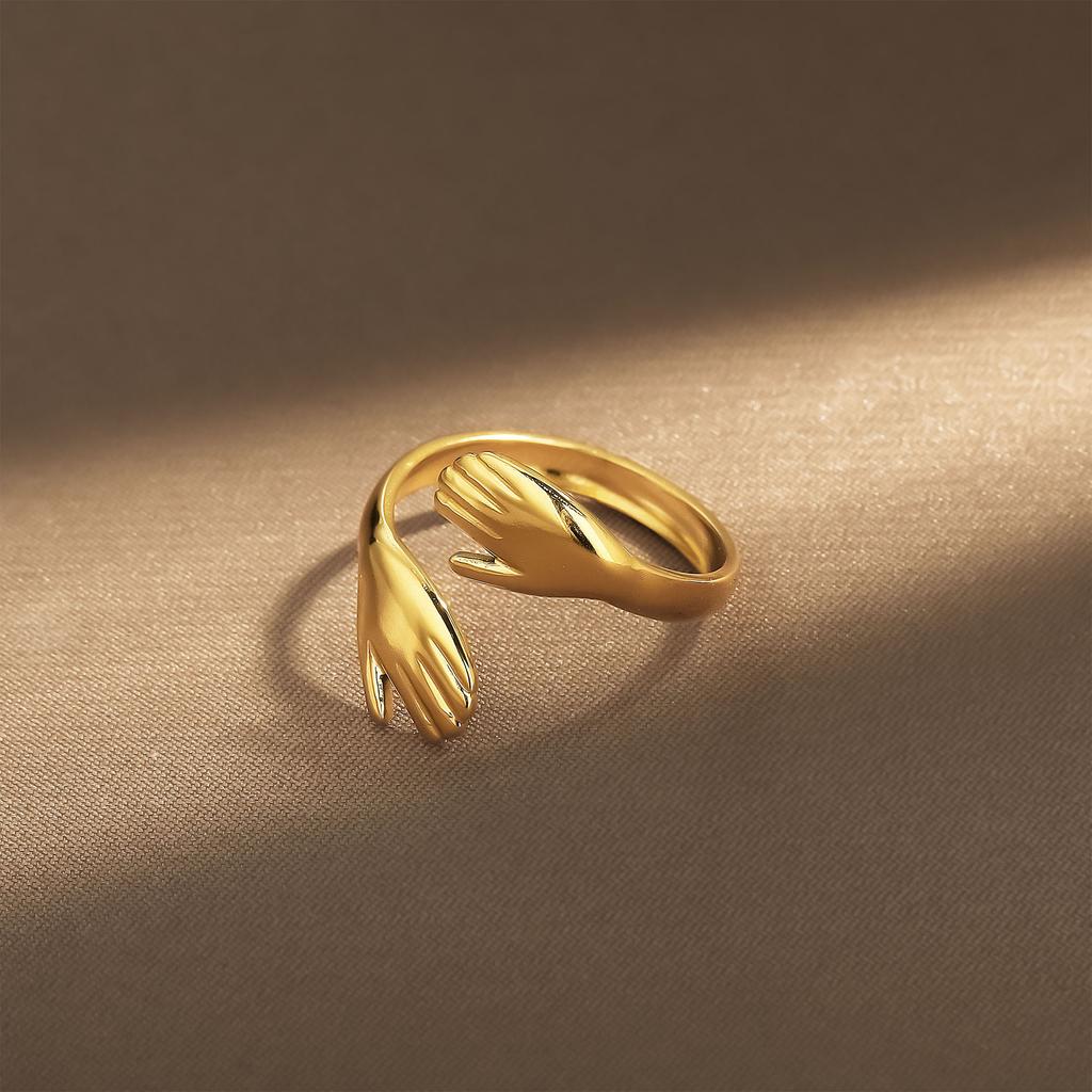 Anello da donna alla moda in 1 pezzo Anello da donna Anello in metallo Anello lucido Anello in metallo Regalo per le vacanze