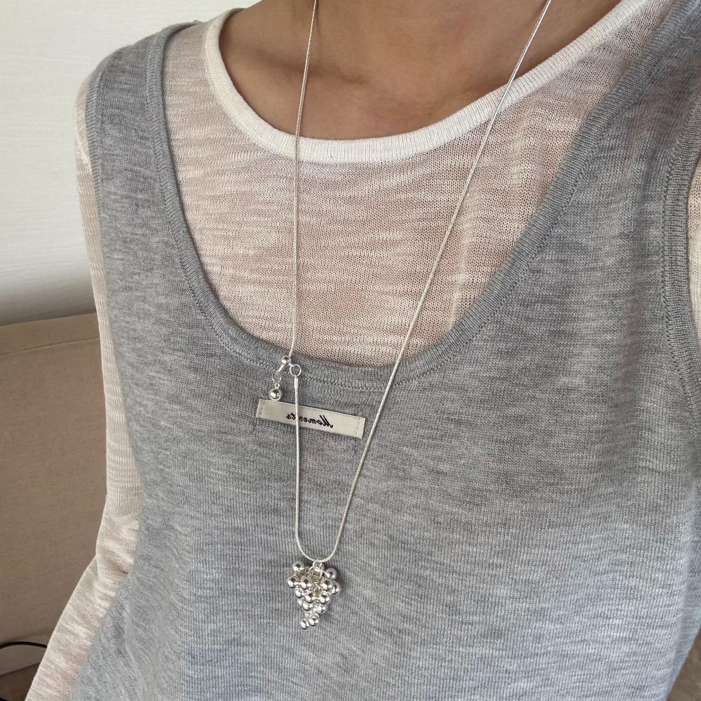 Vintage Grapes Pendant Necklace Jewelry Pearl Grape Sweater Chain Grape Cluster Necklace  Gift