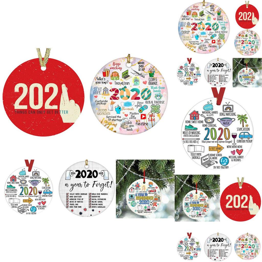 Unique 2020 A Year To Remember Acrylic Quarantine Christmas Ornament For Personalized Tree Decor