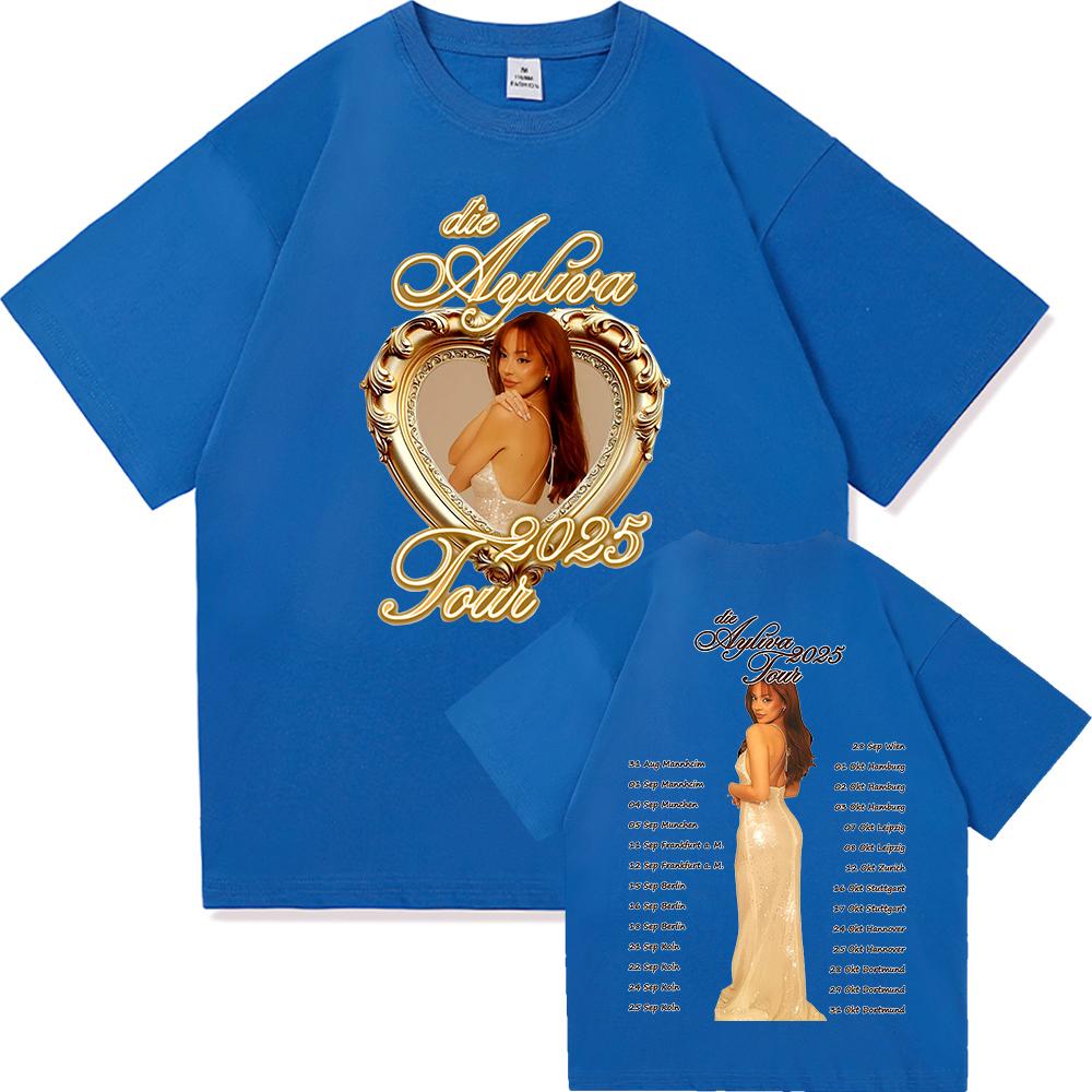 Tricou Ayliva Tour 2025 Modă de vară Bărbați/Femei Harajuku Grafic Retro Tricou Bumbac Casual de Înaltă Calitate Tricouri