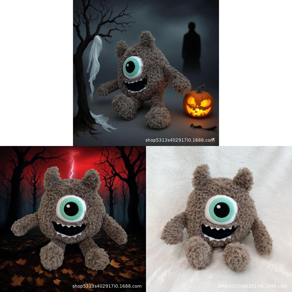 Halloween Big Eyed Monster Plush Toy With Soft Fur For Kids And Collectors