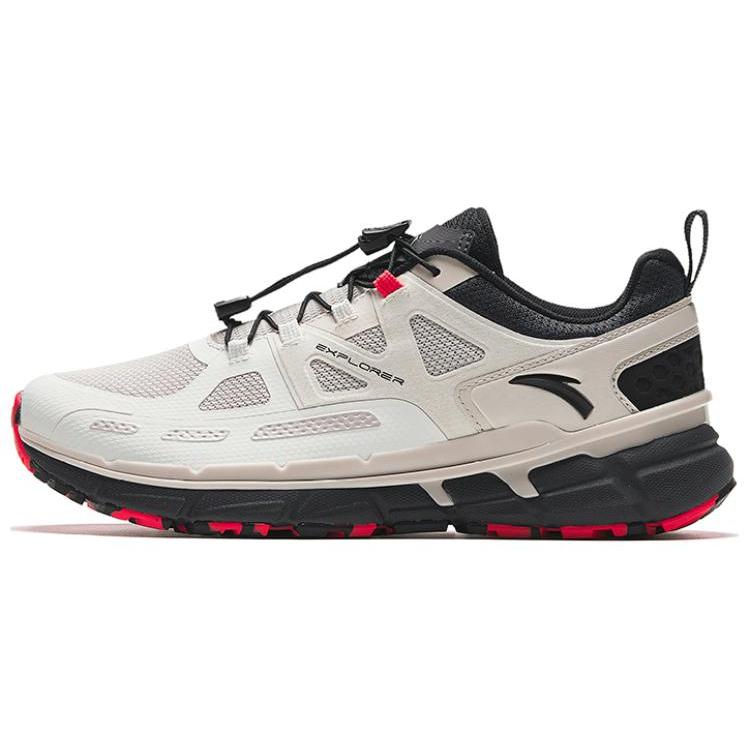

Anta Leaping Ridge Abrasion Resistant Breathable Low top Running Shoes Men s White Black 112418860S-1 40